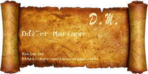 Dürr Mariann névjegykártya